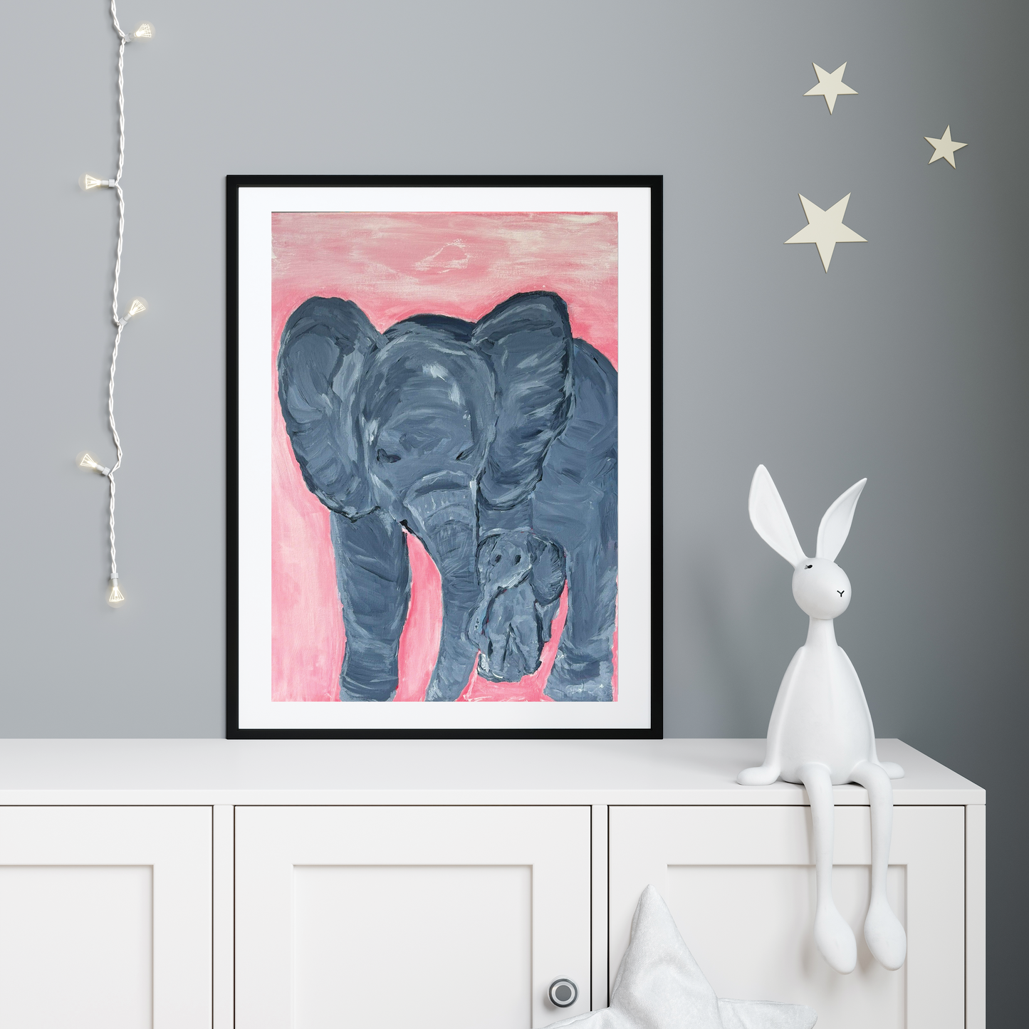 Elephant & Calf Painting